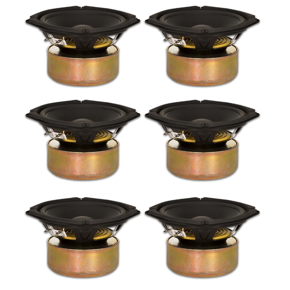 6 Goldwood Sound GW-205/8S Shielded 5.25" Woofers 130 Watt each 8ohm Replacement Speakers