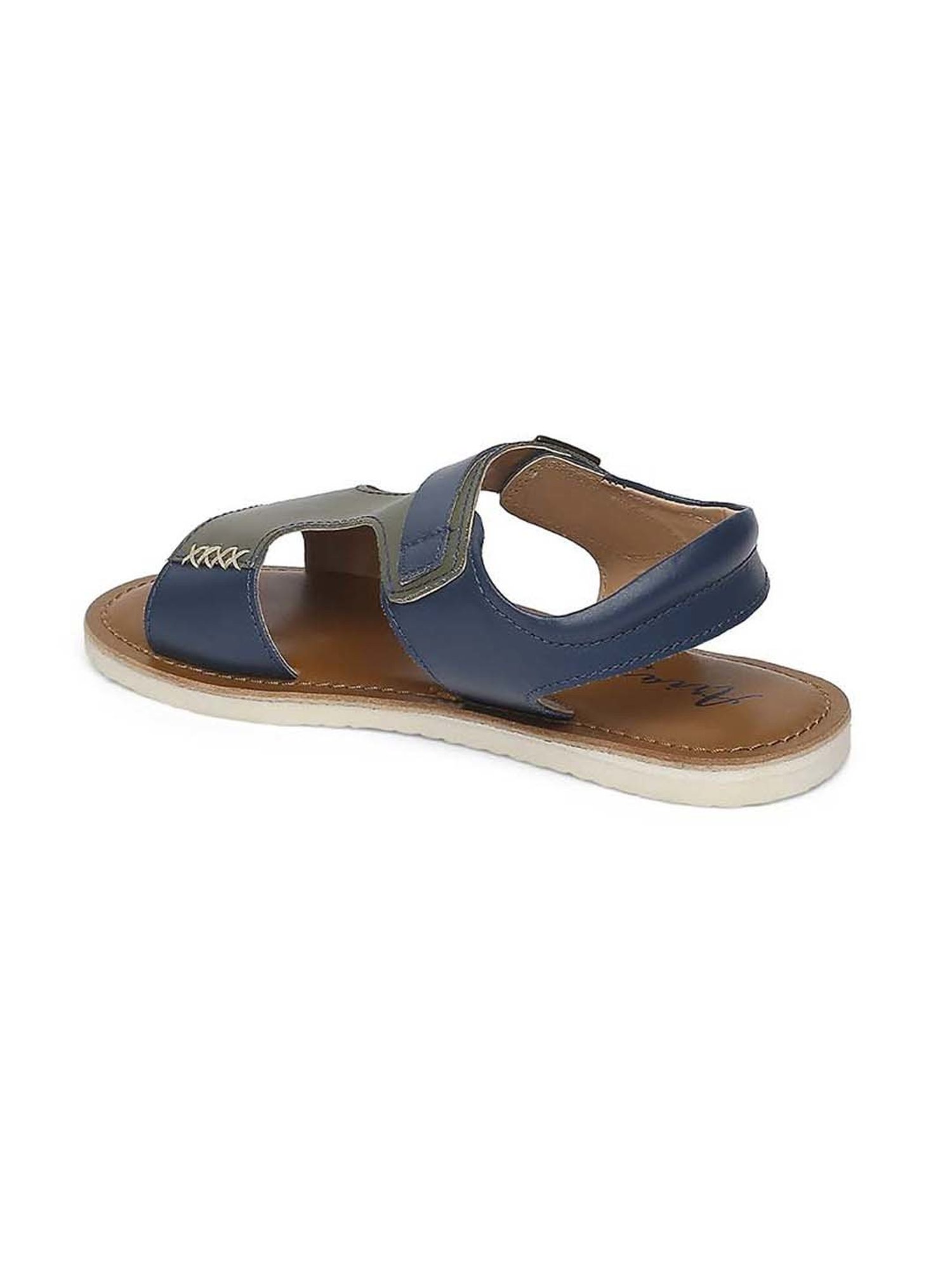 Aria Nica Kids Steve Olive & Blue Casual Sandals