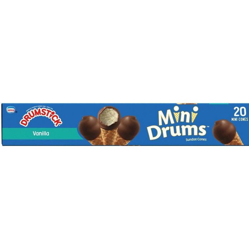 Nestle Drumstick Mini Drums Frozen Sundae Cones Vanilla - 20ct