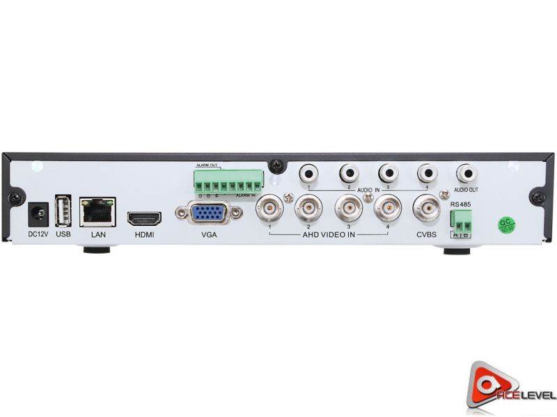 Acelevel 4 Channel HD AHD DVR Kit with 4 x 1080P Night Vision Weatherproof Dome Cameras and 1TB