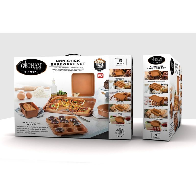 Gotham Steel Ti-cerama 5pc Bakeware Set