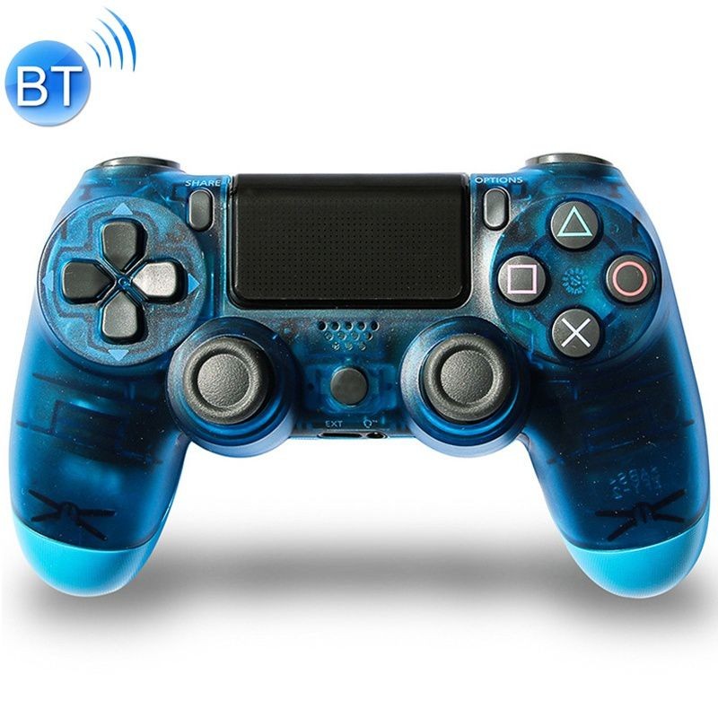 Transparent Wireless Bluetooth Game Handle Controller with Lamp for PS4, EU Version