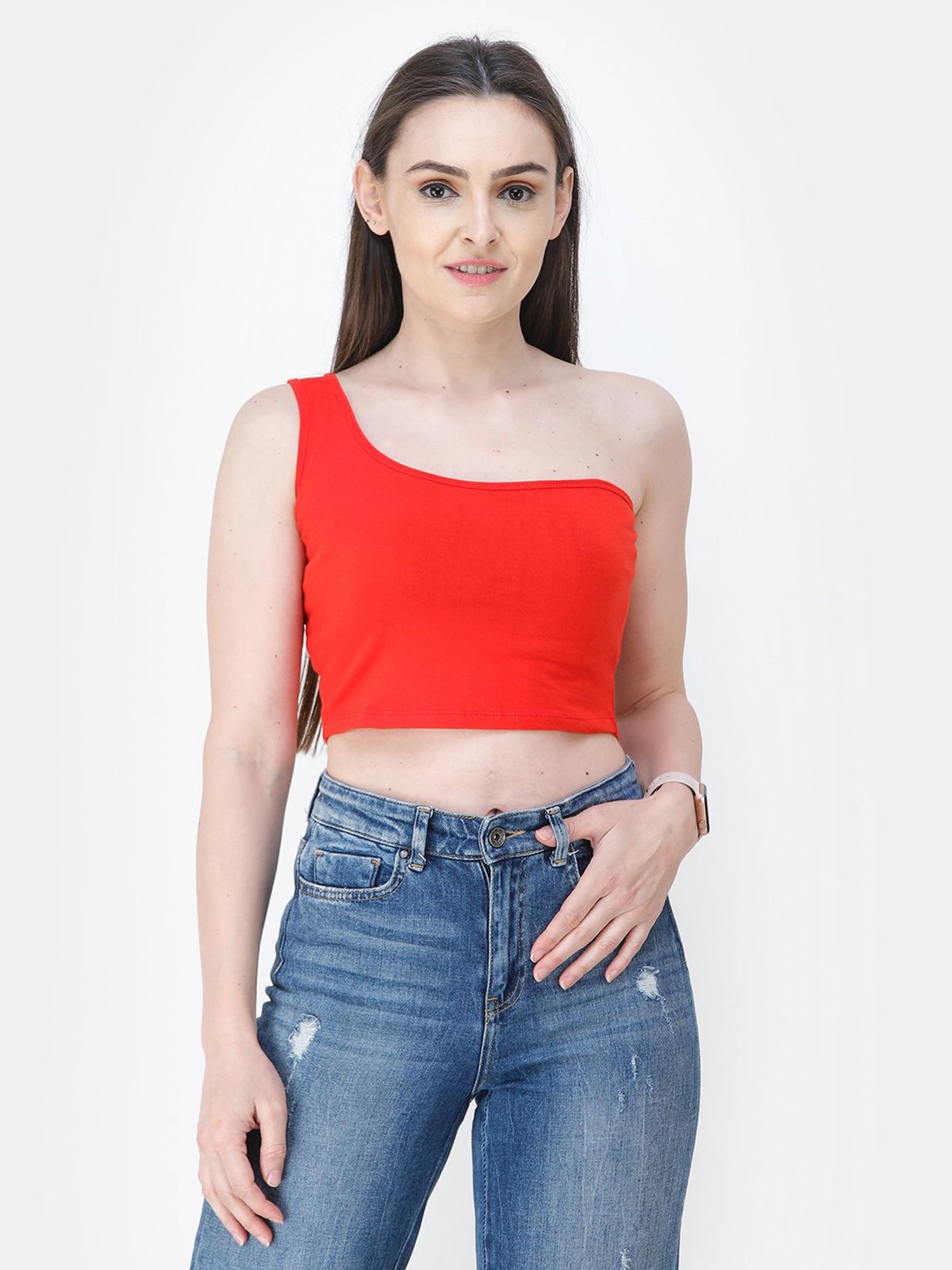 Cation Red Crop Top