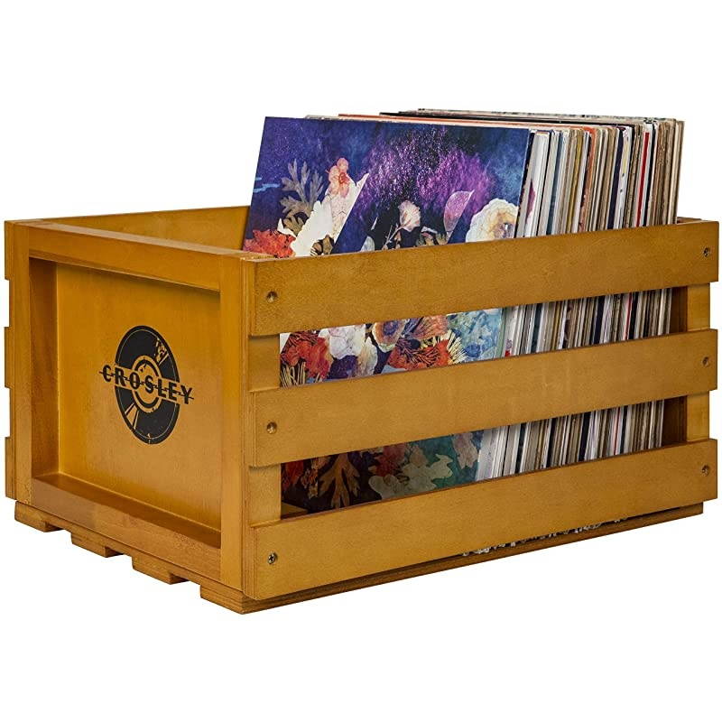 AC1004AAC Record Storage Crate Holds up to 75 Albums Acorn