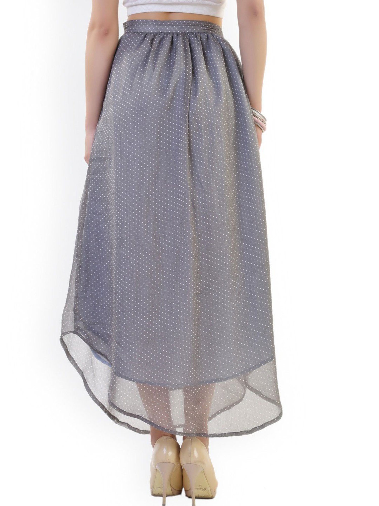 Belle Fille Grey Printed Skirt