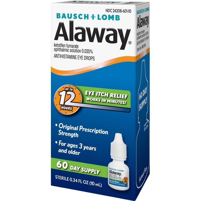 Alaway 12 Hours Allergy Itch Relief Eye Drops - 0.34 fl oz