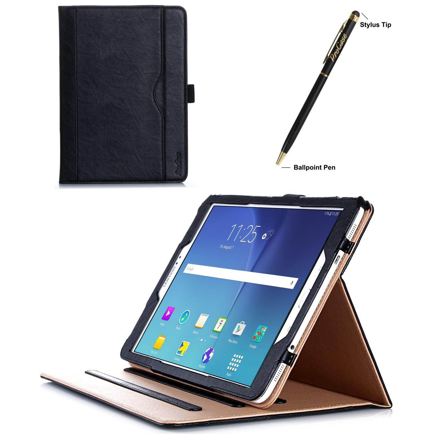 ProCase Samsung Galaxy Tab S2 9.7 Case - Leather Stand Folio Case Cover for Galaxy Tab S2 Tablet (9.7 inch, SM-T810 T815 T813) -Black
