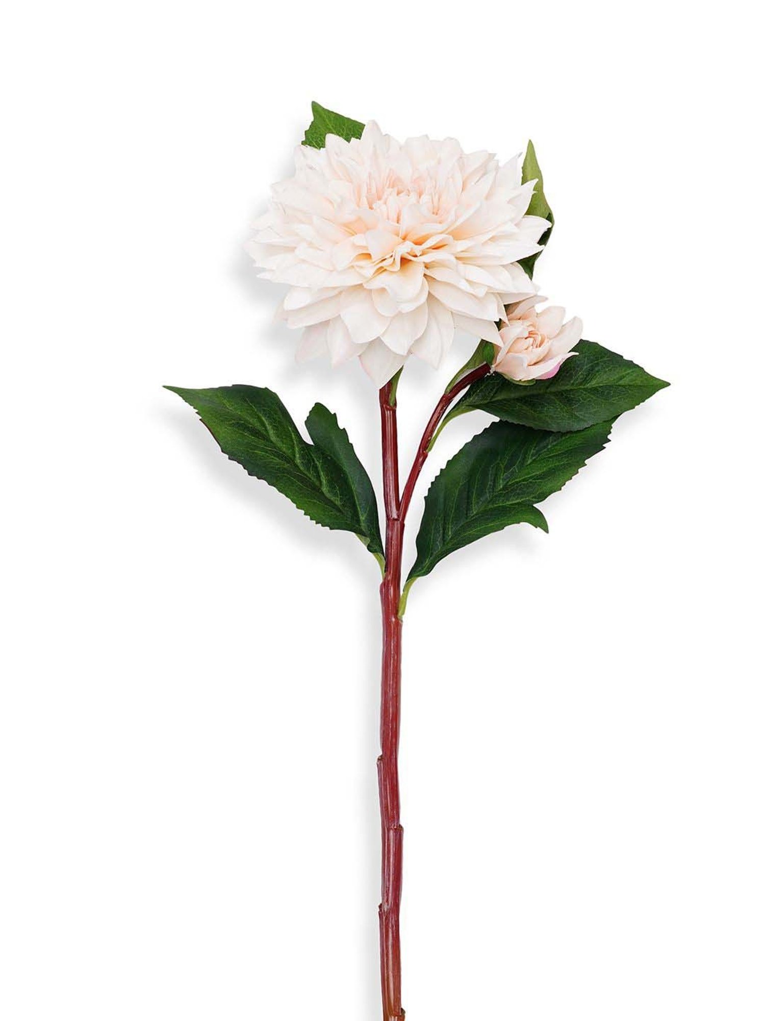 Pure Home and Living White Plastic Artificial Dahlia Flower Stem