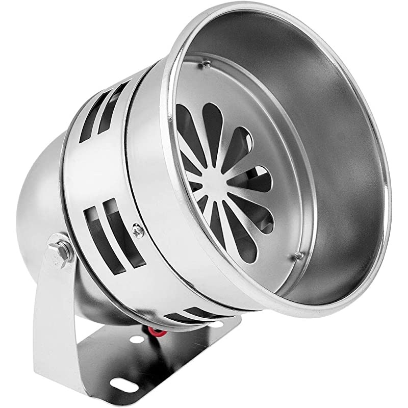 Loud Electric Motor Driven Metal Alarm/Siren (Air Raid) 12V Chrome Plated VXS4006C