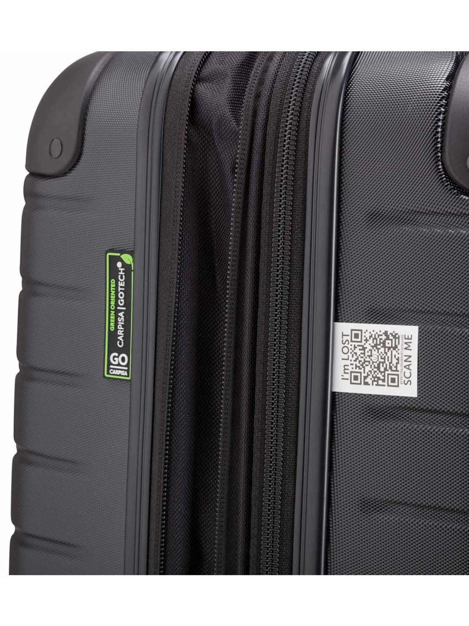 Carpisa Black RIGID GOTECH GREEN Collection Small Checked Luggage