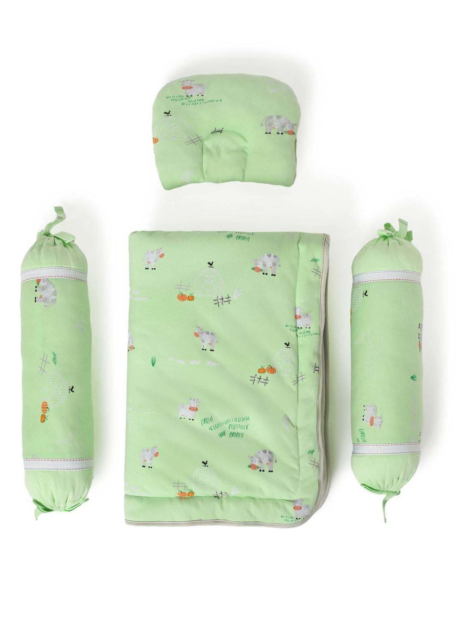 MiArcus Farm Freiends Green Cotton Mattress - Set of 4