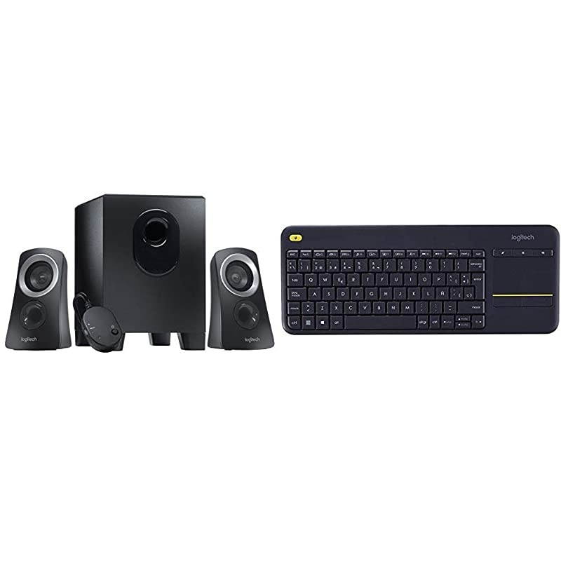 Z313 Speaker System Bundle with  K400 Plus Wireless Touch TV Keyboard with Easy Media Control and Built-in Touchpad