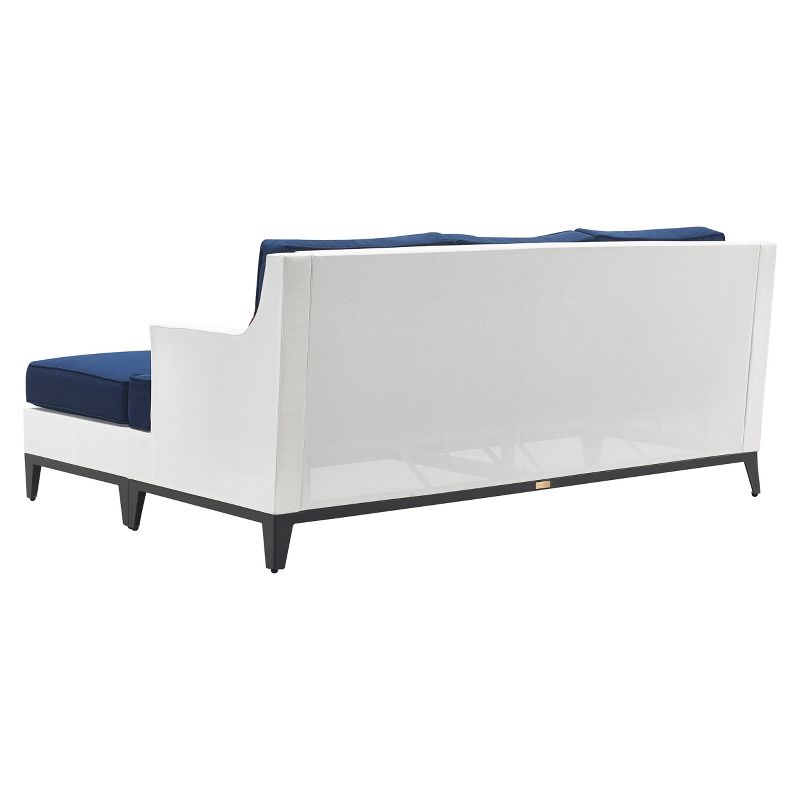 Hampton Outdoor Mesh Sectional with Cushions - White - Finch