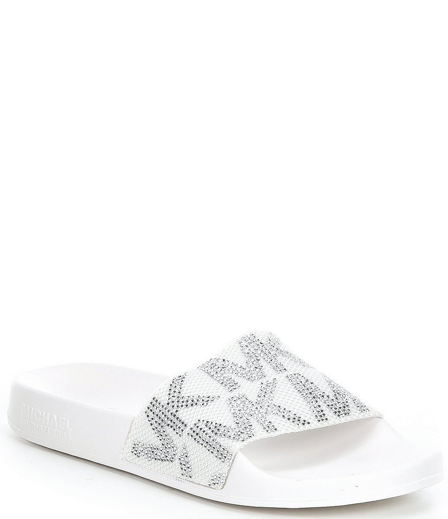 MICHAEL Michael Kors Embellished Gilmore Pool Slides
