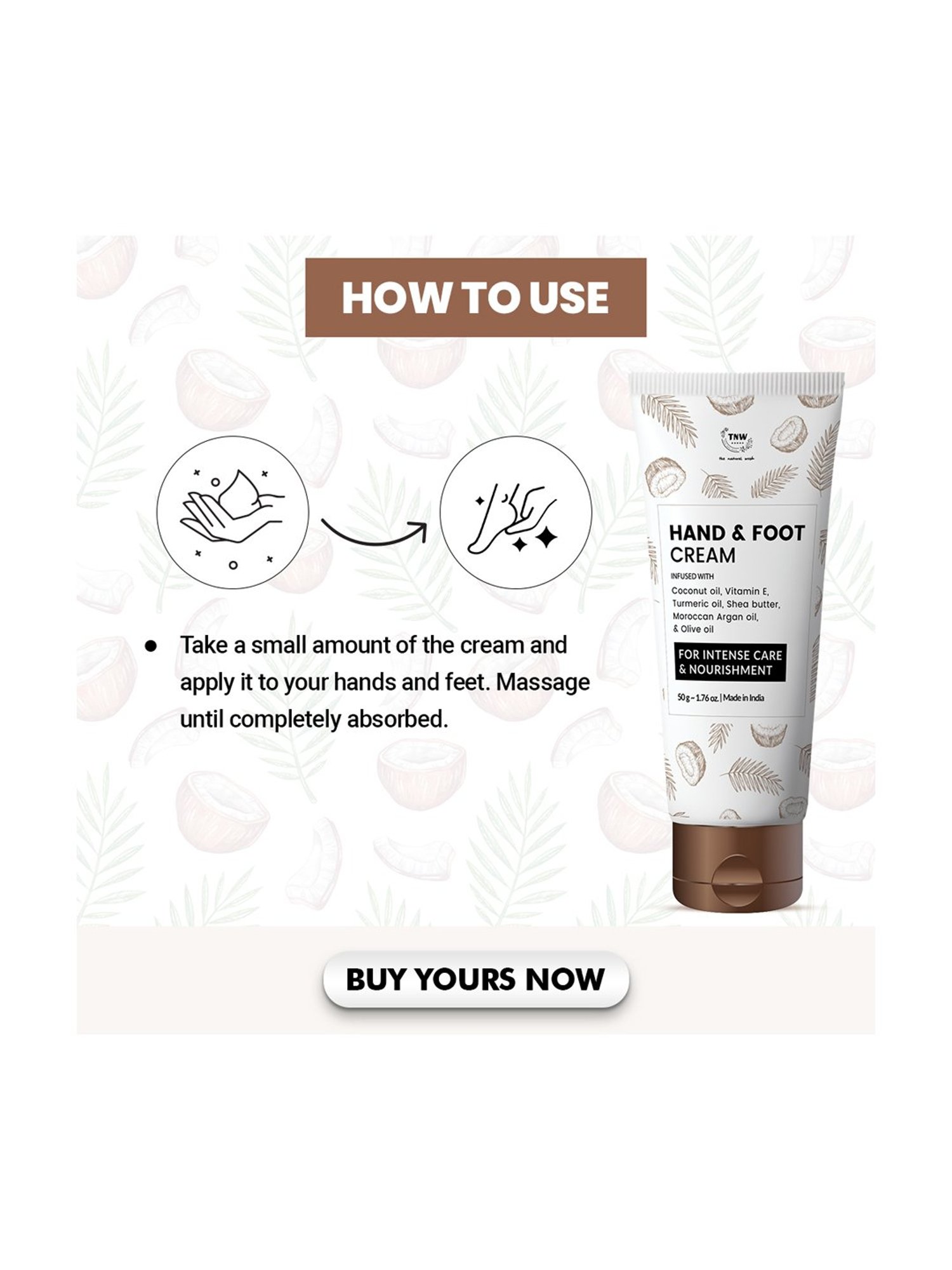 TNW-The Natural Wash Hand and Foot Cream - 50 gm