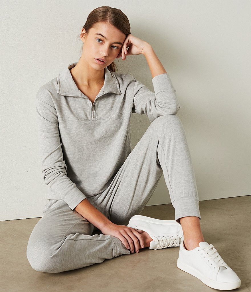 Coco + Jaimeson Coordinating Off-The-Shoulder French Terry Top