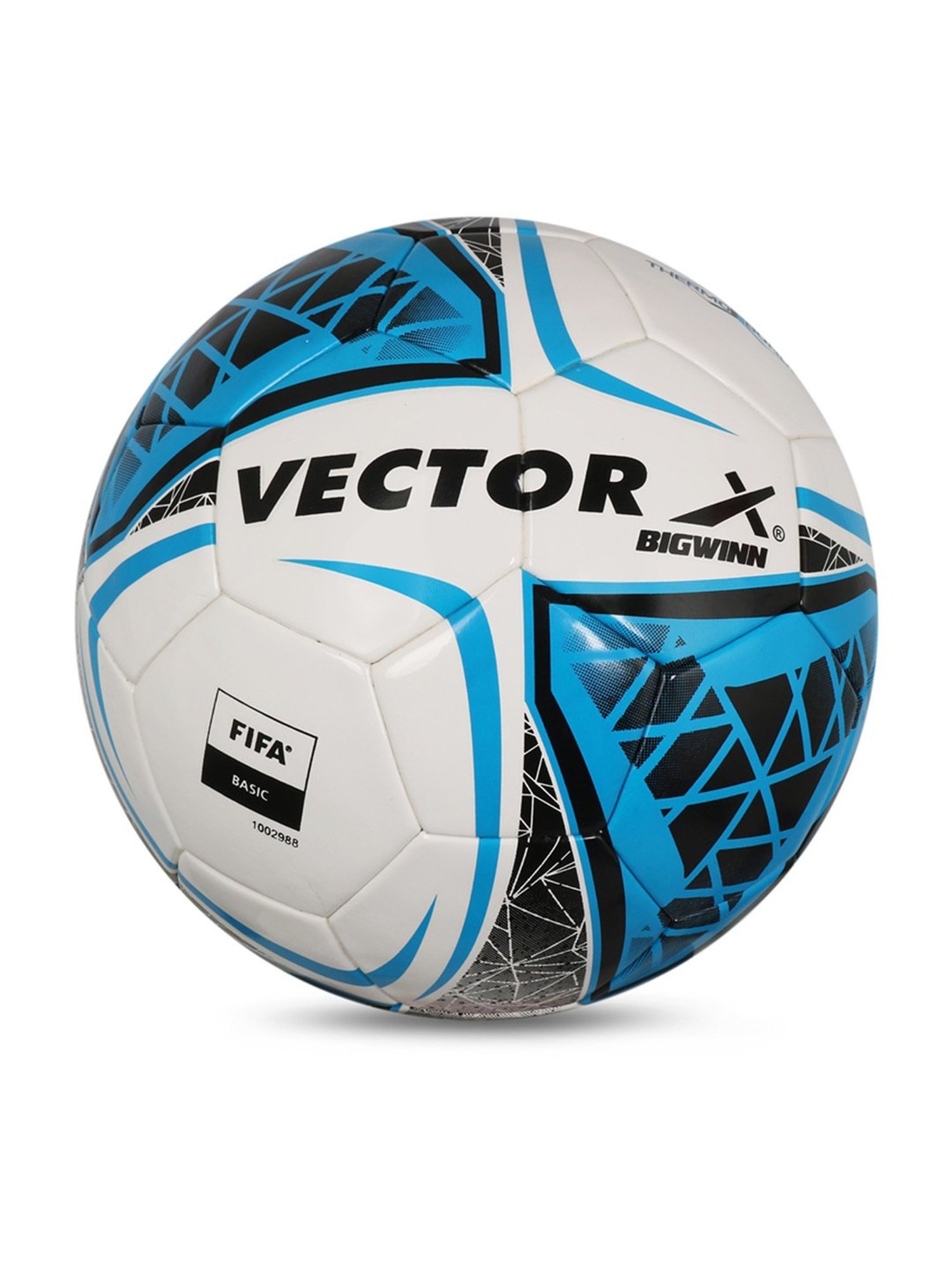 Vector X White & Sky Blue Football - Size 5