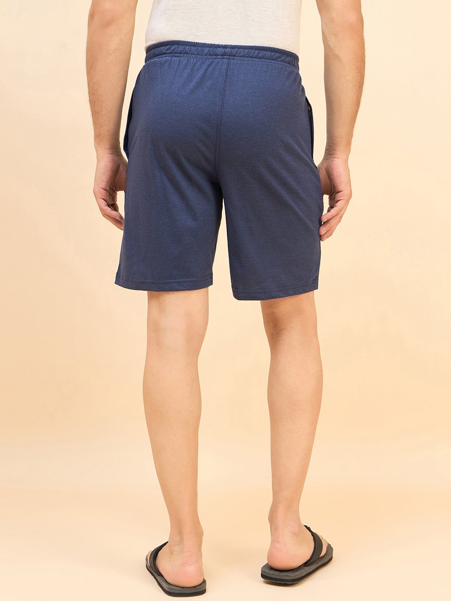 Sweet Dreams Navy Melange Regular Fit Lounge Shorts