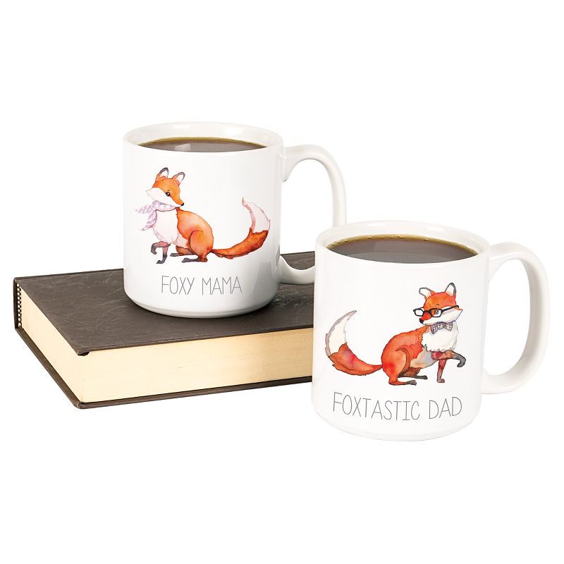 2ct Fox Parents Large Coffee Mugs