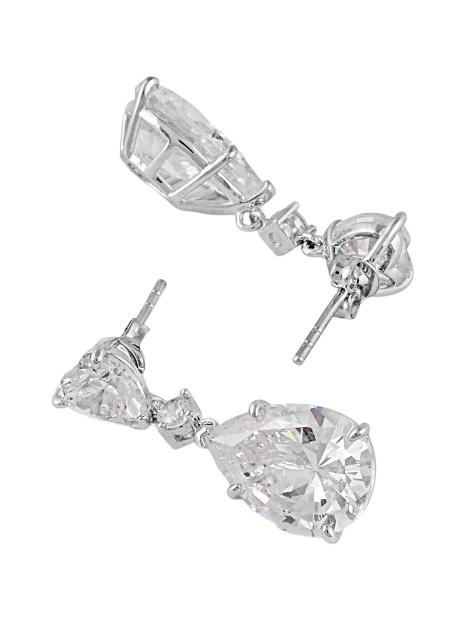 Clara 92.5 Sterling Silver Lily Earrings for Women