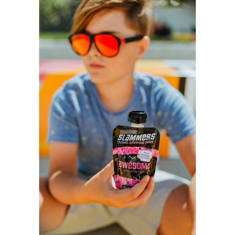 Organic Slammers Superfood Snack Awesome Fruit & Veggie Pouches - 3.17oz 12pk