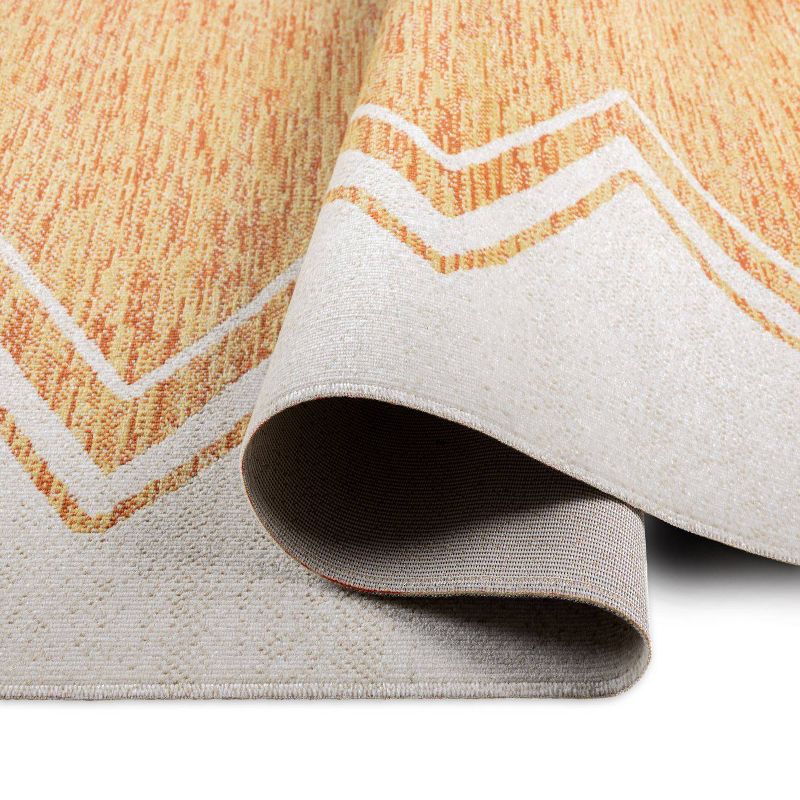 8' x 10' Le Soleil Outdoor Rug Black/Ivory - Linon