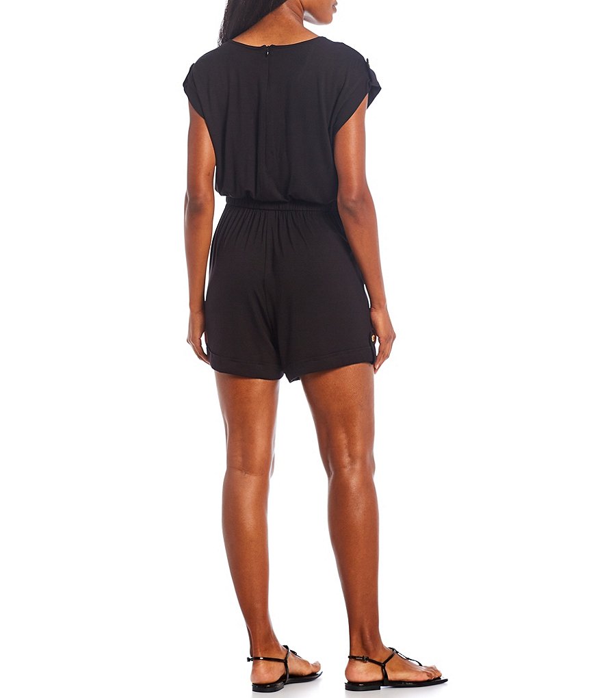 Tahari ASL Sequin Long Sleeve Crepe Jumpsuit