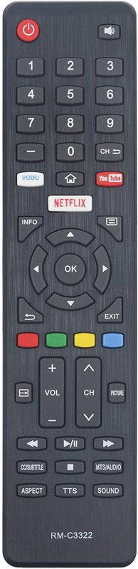 RM-C3322 Replaced Remote fit for JVC 4K Smart LED TV LT-43MA877 LT-49MA877 LT-50MA877 LT-55MA877 LT-58MA887 LT-65MA877 LT-55MA888 LT43MA877 LT49MA877 LT50MA877 LT55MA877 LT58MA887 LT65MA877