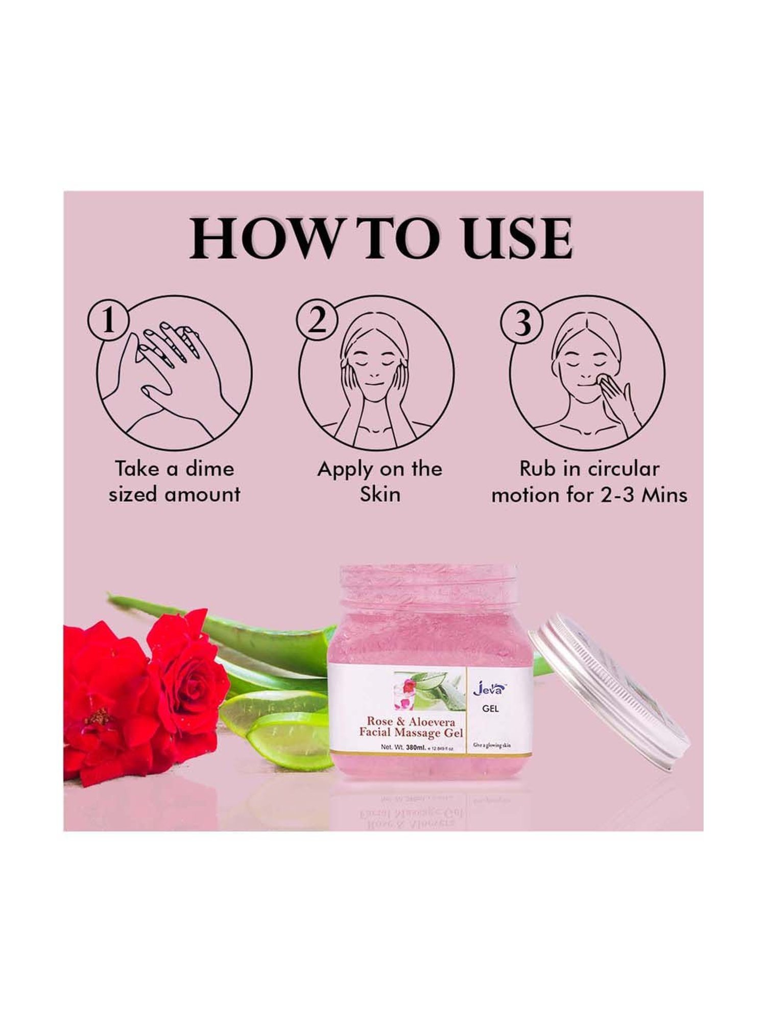 Rose & Aloevera Facial Massage Gel - 380 ml
