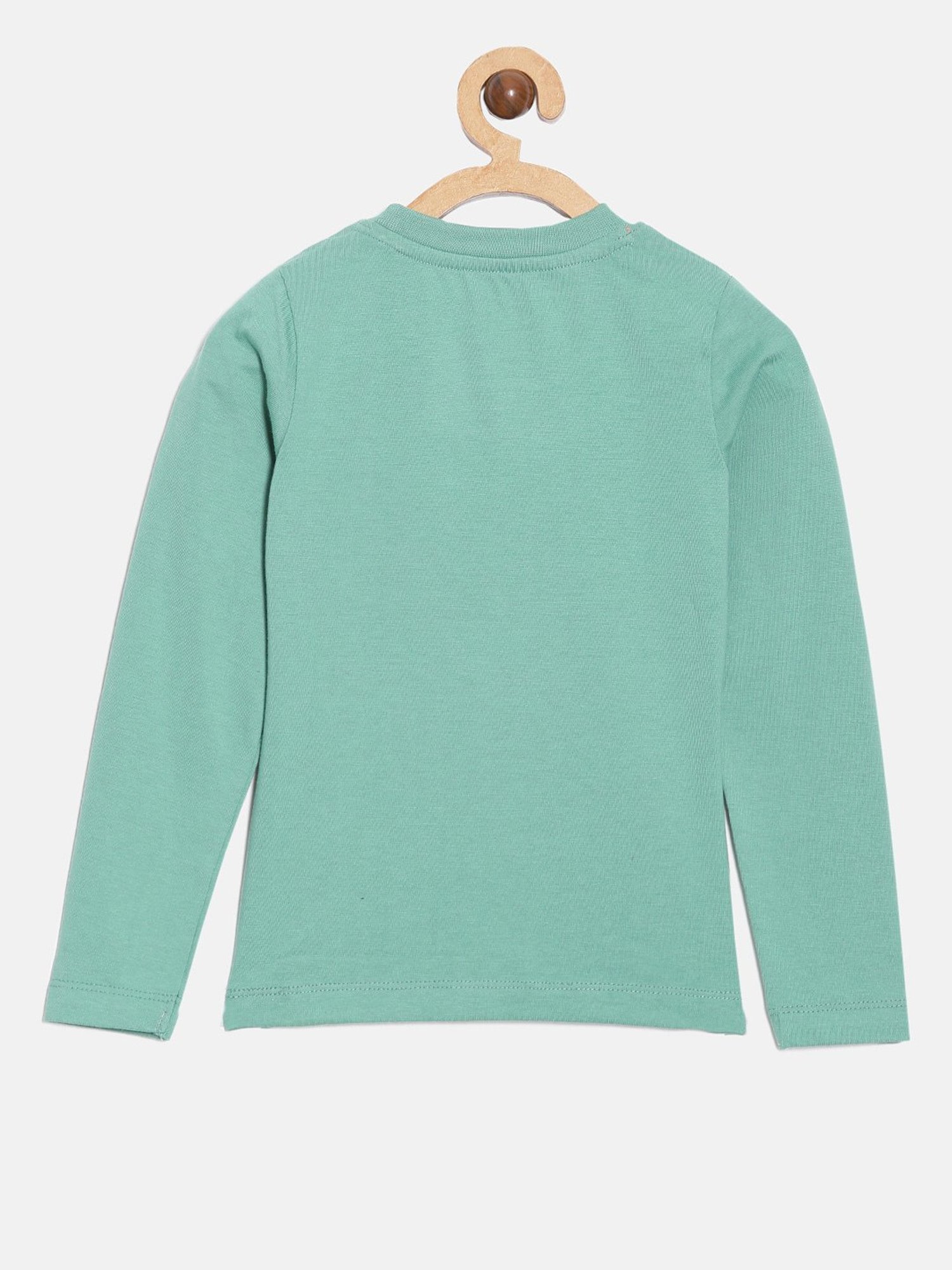 Dixcy Slimz Kids Green Printed Full Sleeves Top