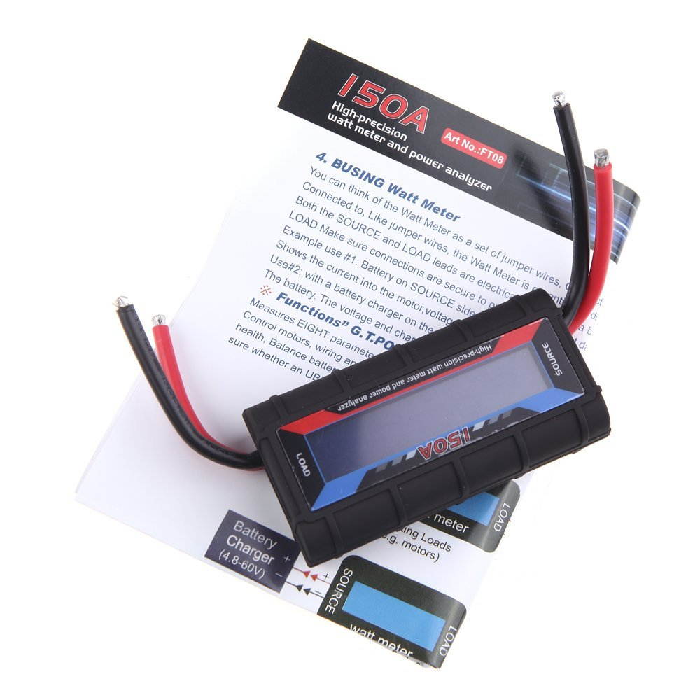 WWH-1pc RC 150A Hight Precision Watt Meter and Power Analyzer w/ Backlight LCD