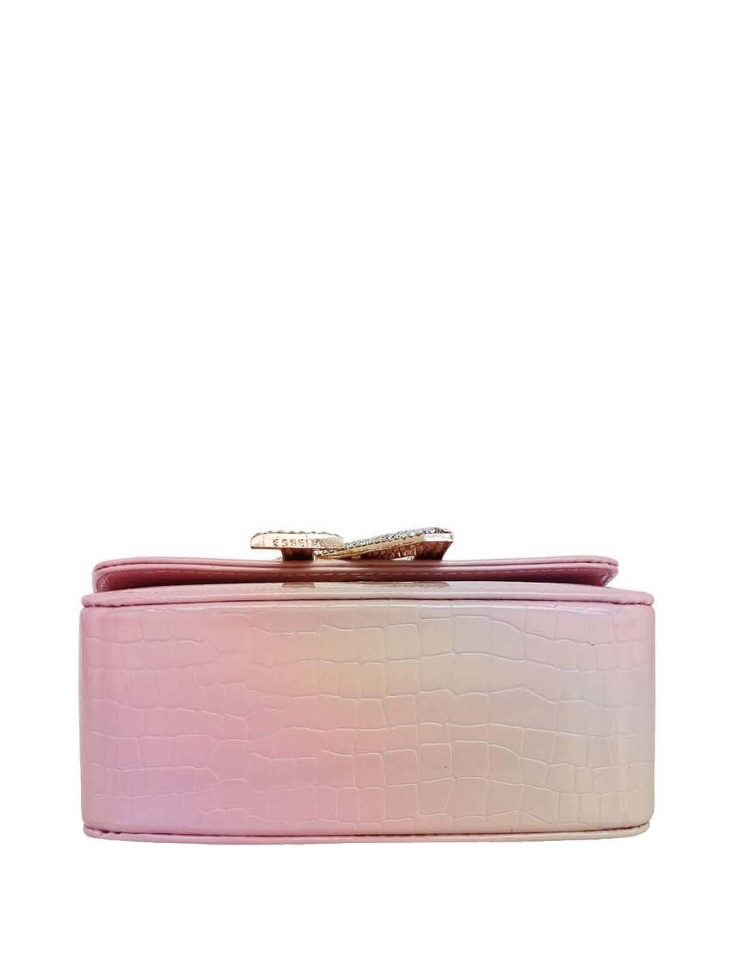 Esbeda Pink Textured Small Sling Handbag