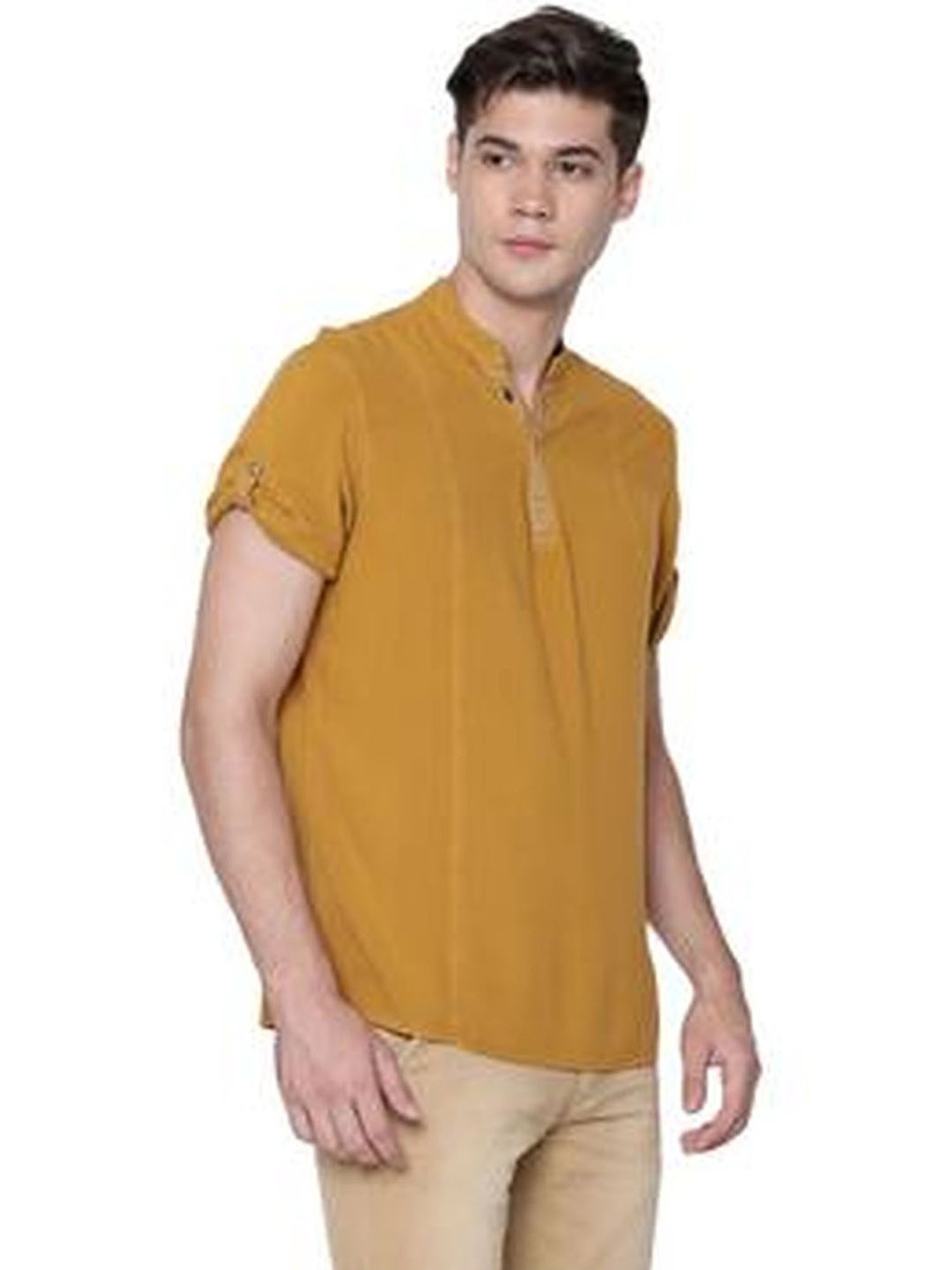 Identiti Mustard Slim Fit Shirt