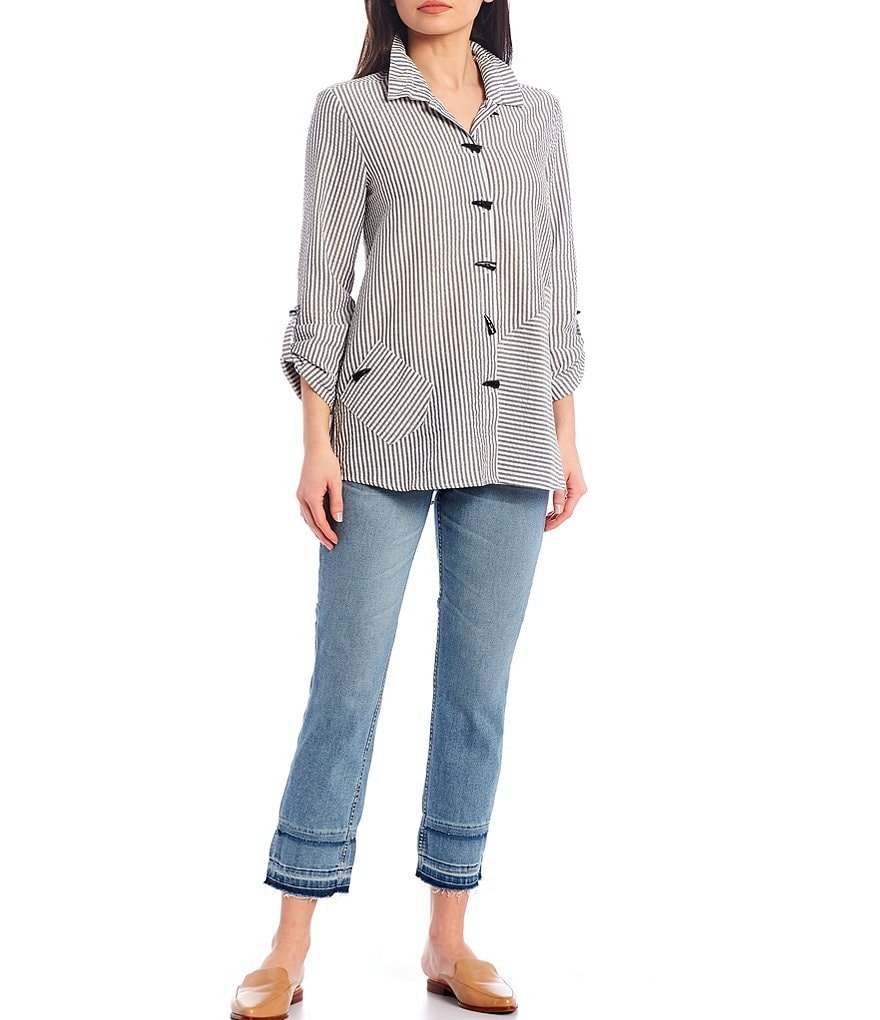 JEN7 by 7 for All Mankind Double Released Hem Ankle Straight Leg Jeans