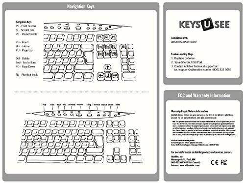AbleNet Keys-U-See Wireless with Mouse, Black and Yellow; Product Number: 10090401.