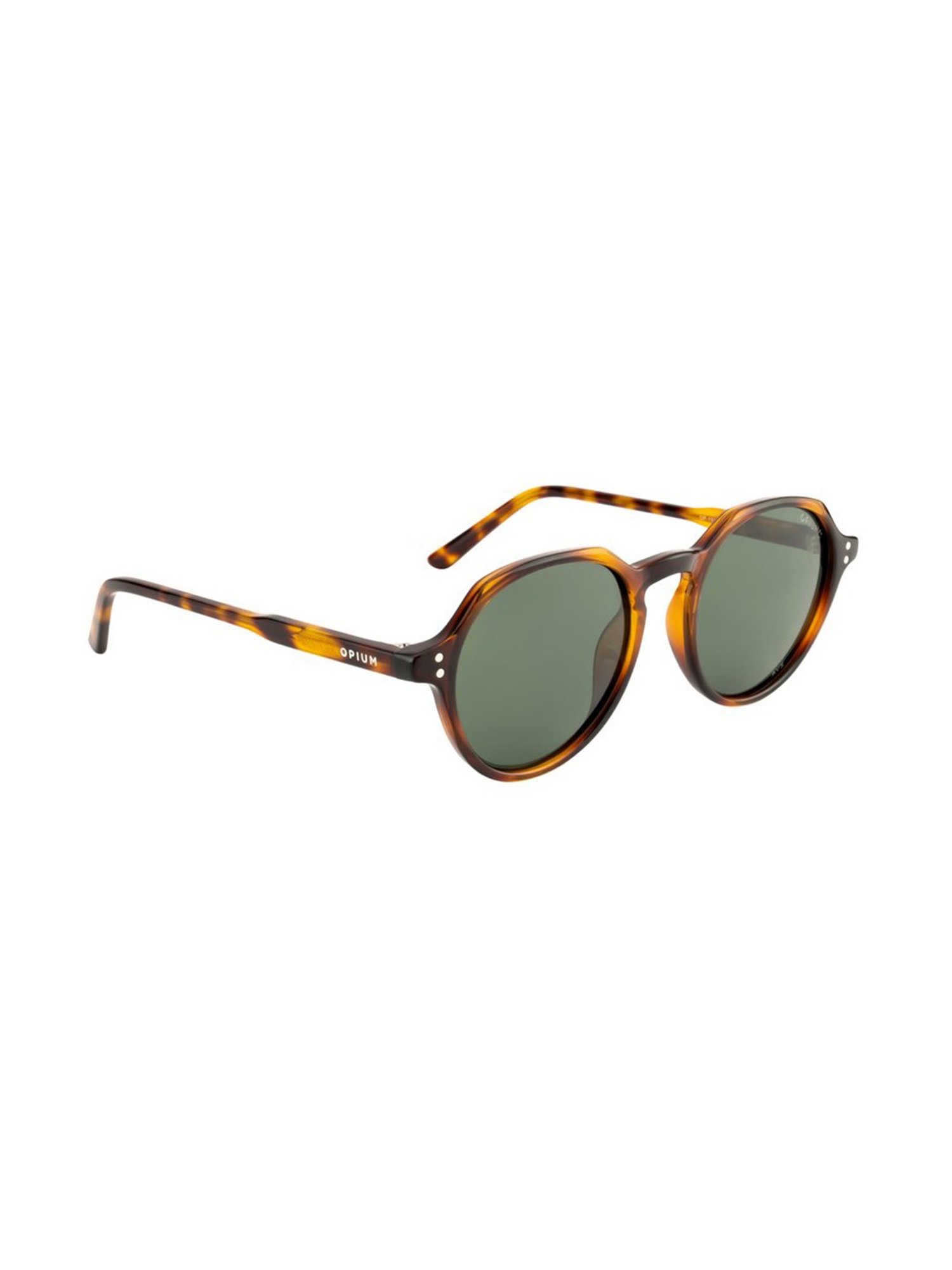 Opium Green Rectangular Unisex Sunglasses
