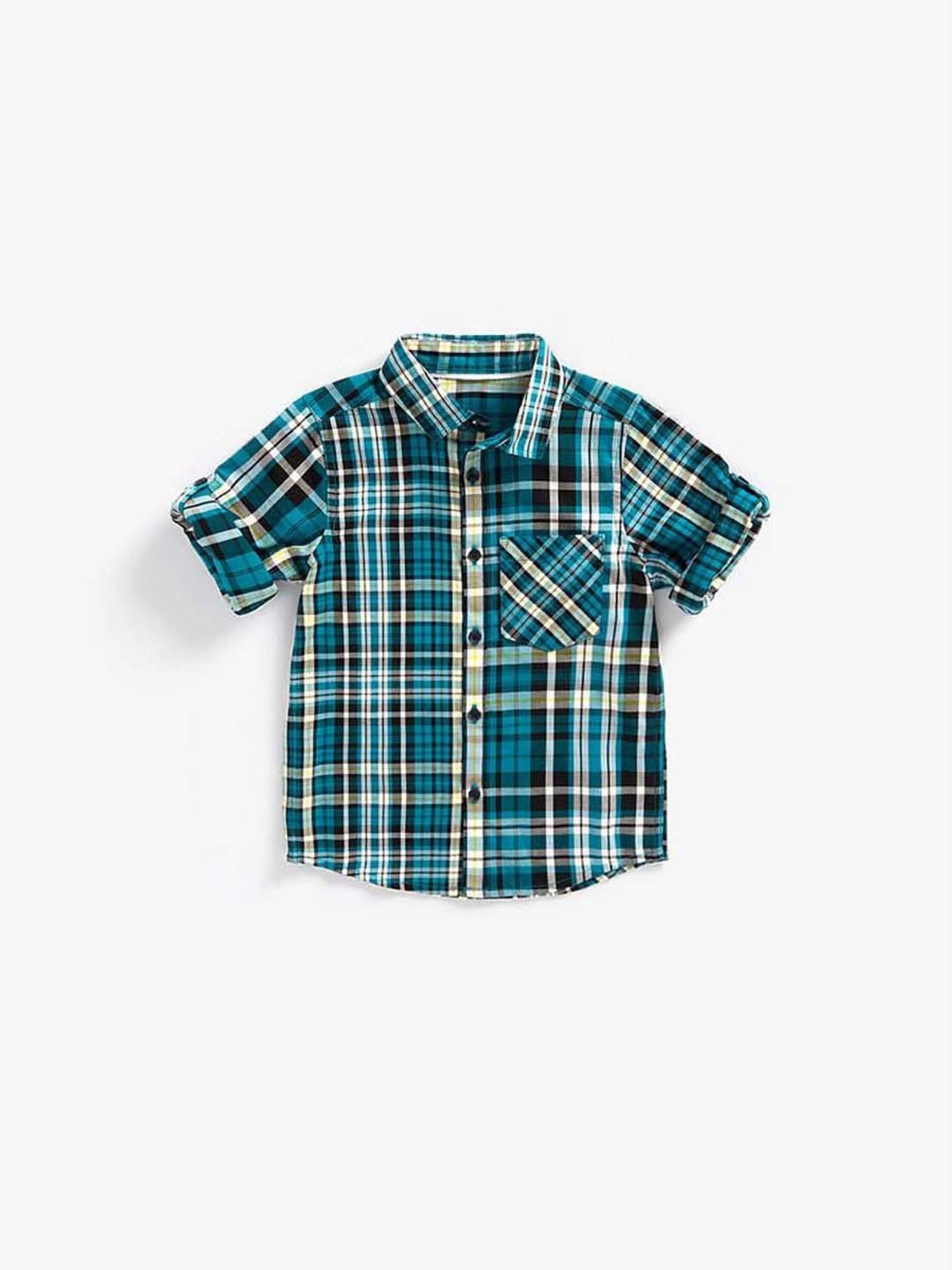 Mothercare Kids Blue Chequered Full Sleeves Shirt