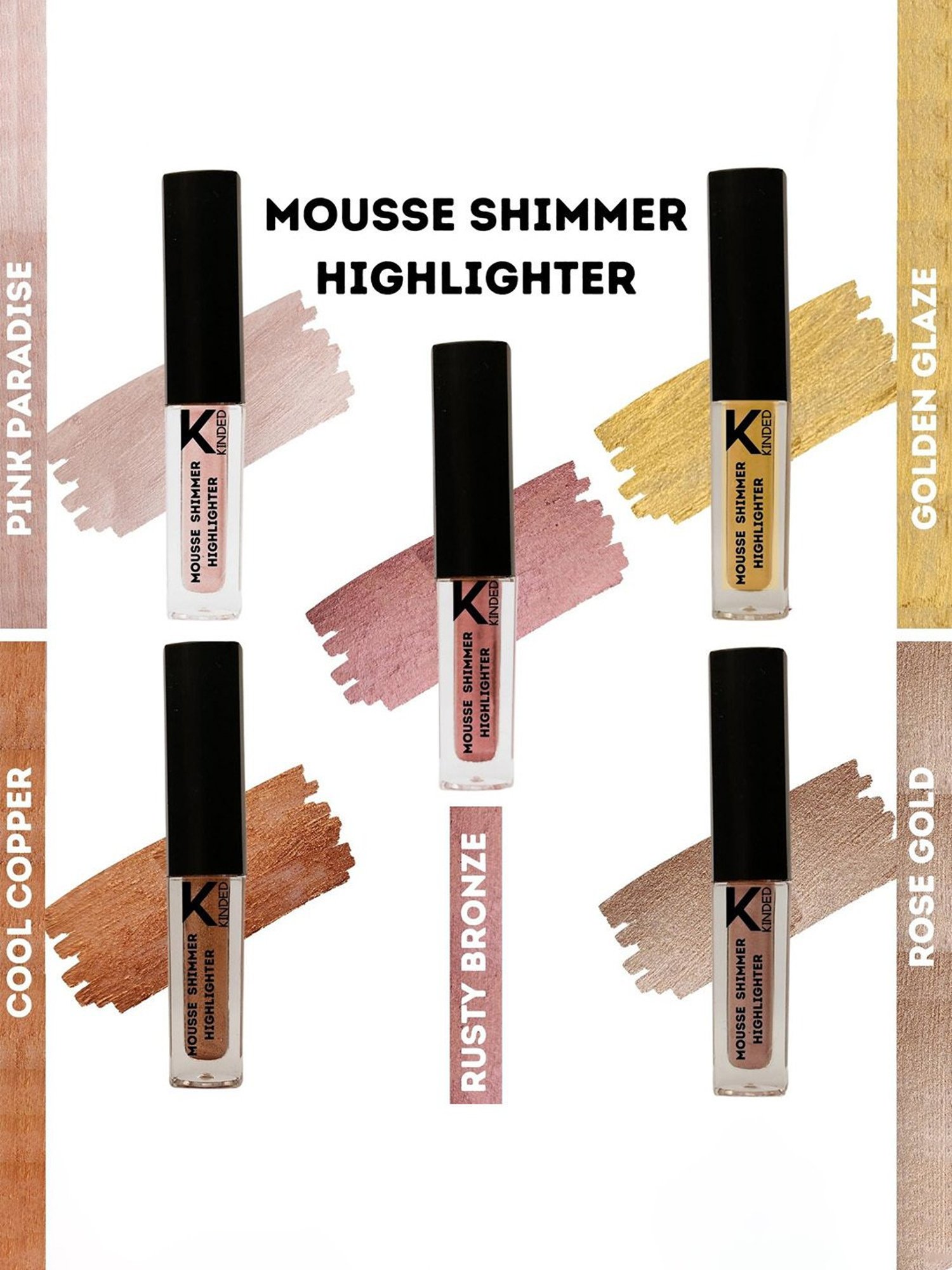 KINDED Mousse Shimmer Highlighter - Pack of 5