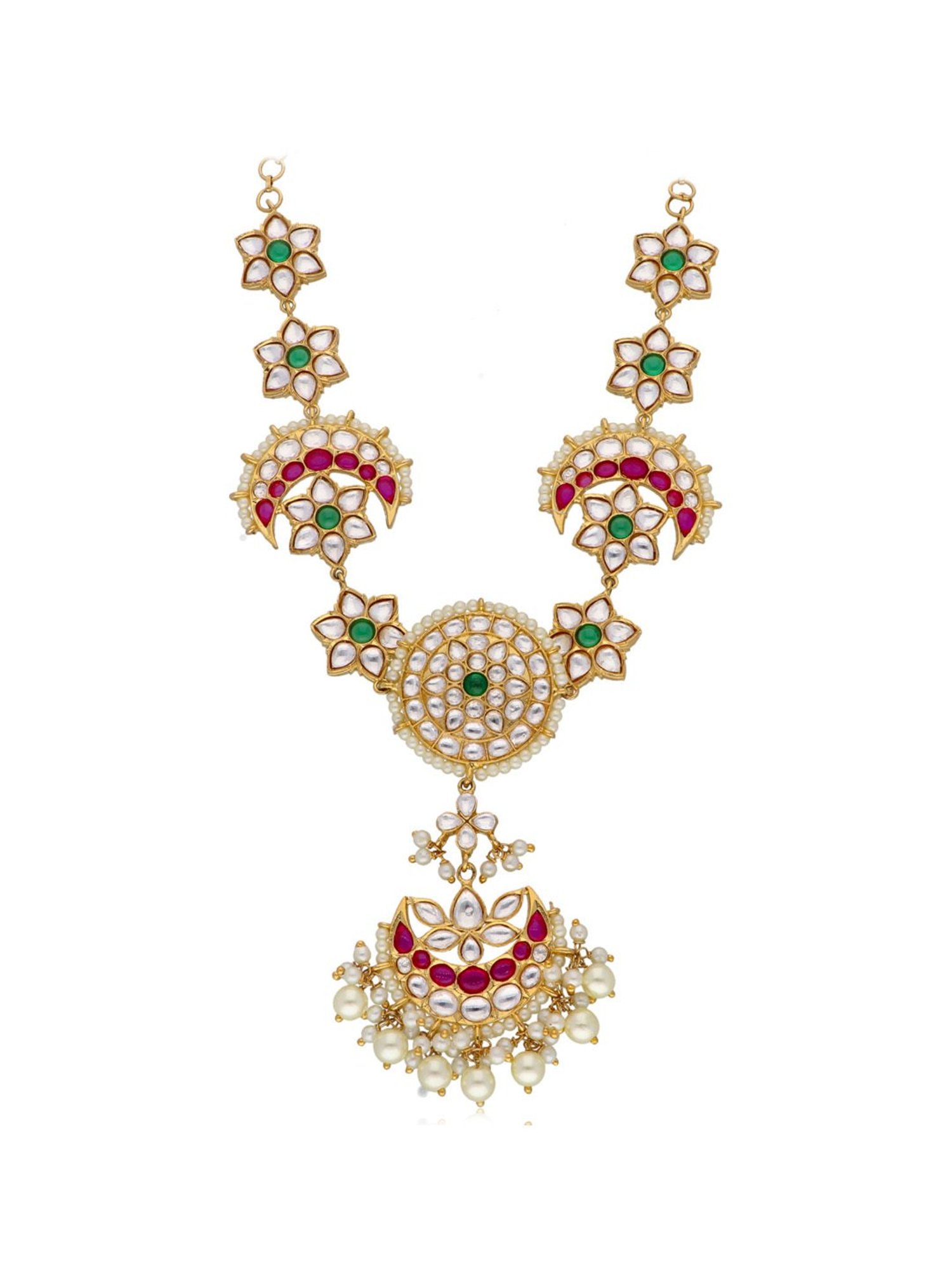 Curio Cottage Bridal Kundan Chand Sheeshphool or Matha Patti