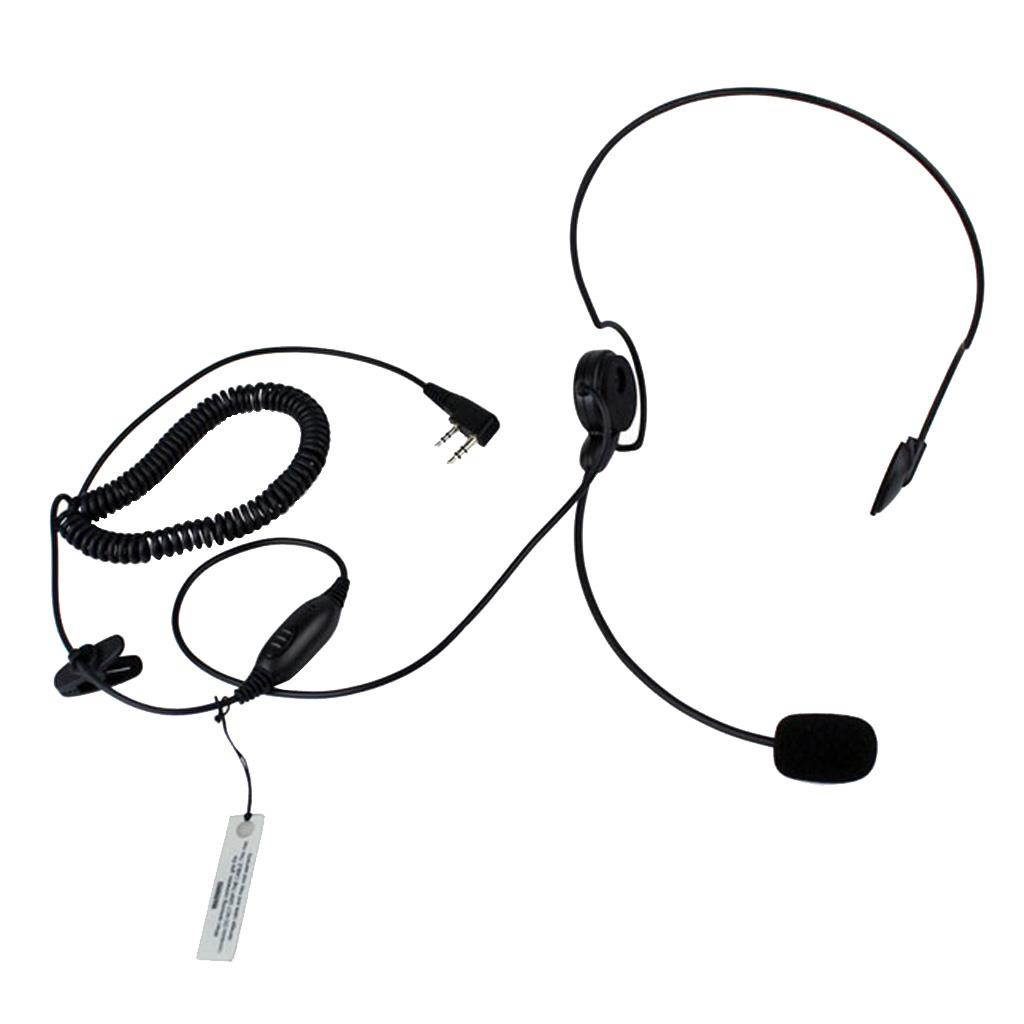 Walkie Talkie Mic Headset 2Pin Over Head Headphones for HYT TYT UV5R 888S