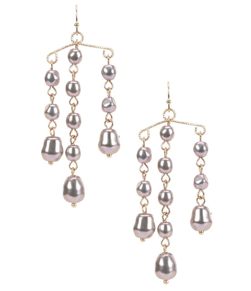 Southern Living Pearl Tiered Earrings