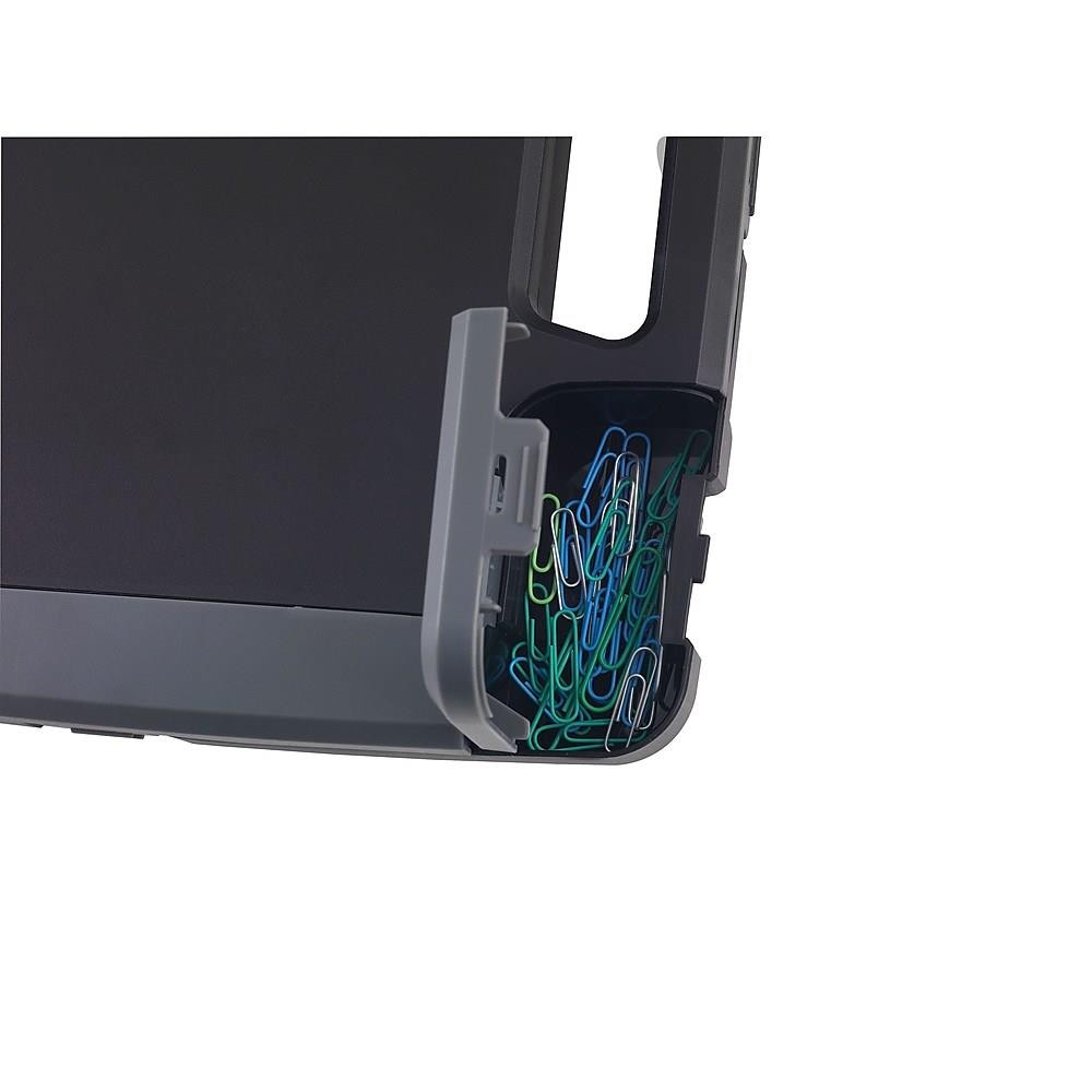 Letter-Size Portable Desktop with Steel Low Profile Clip, Polypropylene, Black