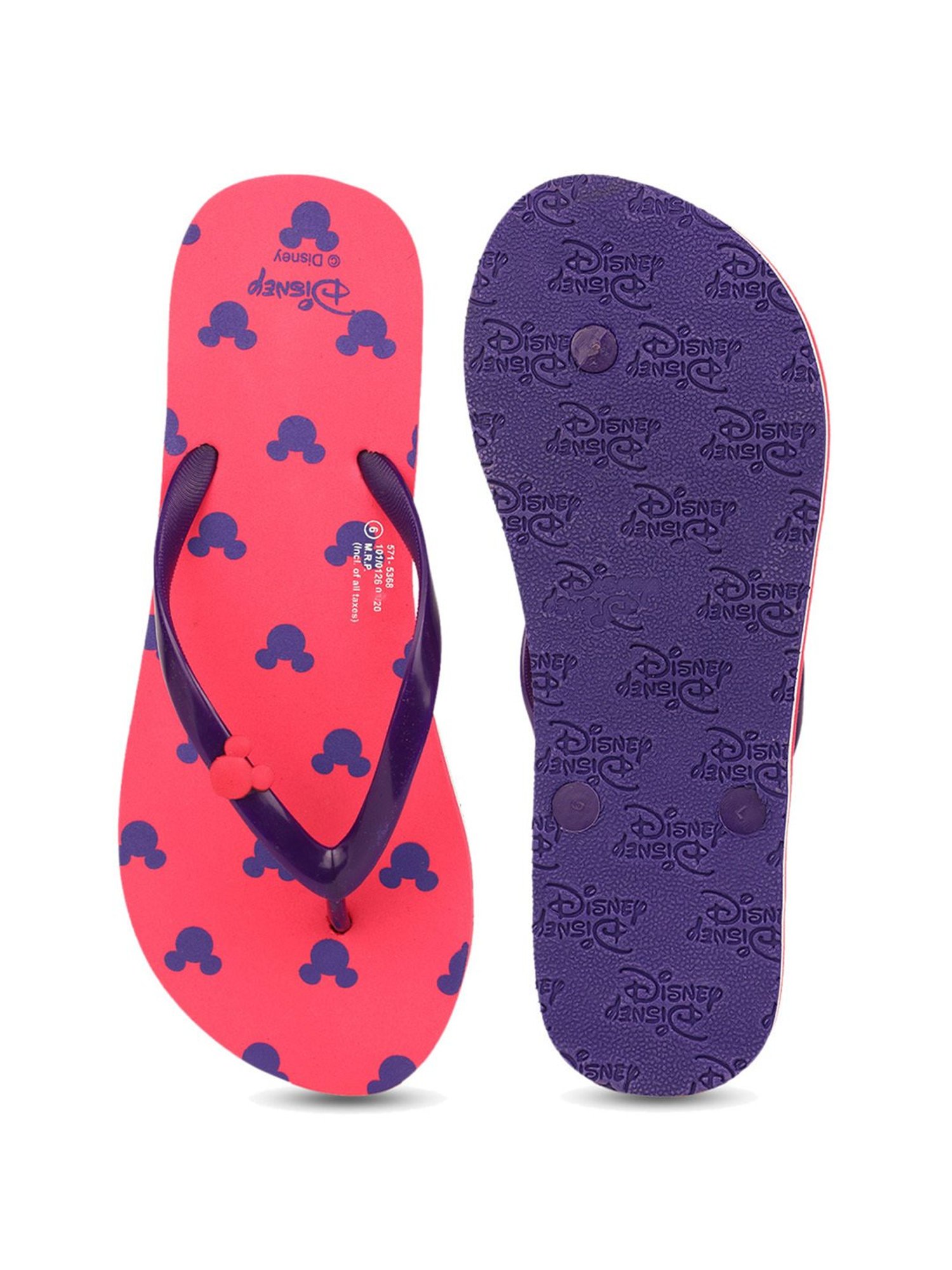 Disney by Bata Women's Purple Flip Flops