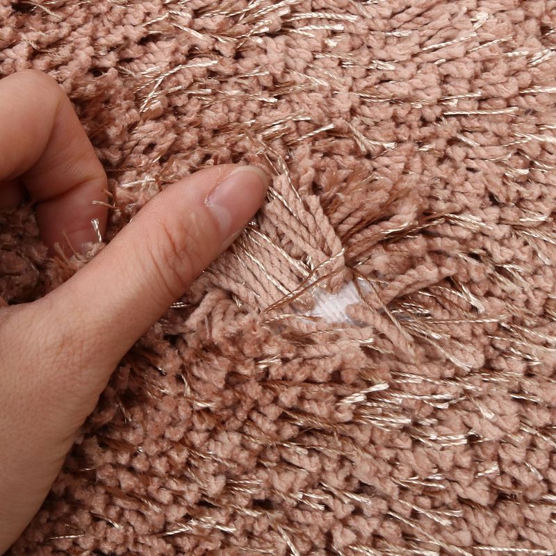 1'6"x1'9" Oval Indoor and Outdoor Other Fibers Floor Mat Brown - PiccoCasa