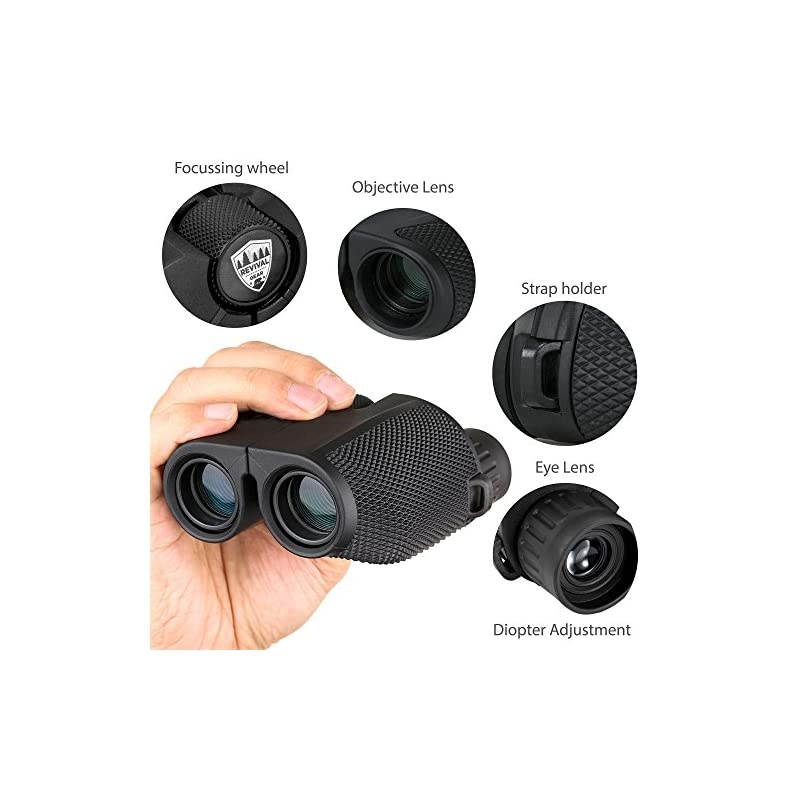 Binoculars Best 10X25 Bird Watching Hunting Binoculars for Adults Mini Binocular with Zoom Lens Field Glasses Gift Ideas for Men Gifts Him Boys Kids Uncle Dad Includes Harness Strap Case