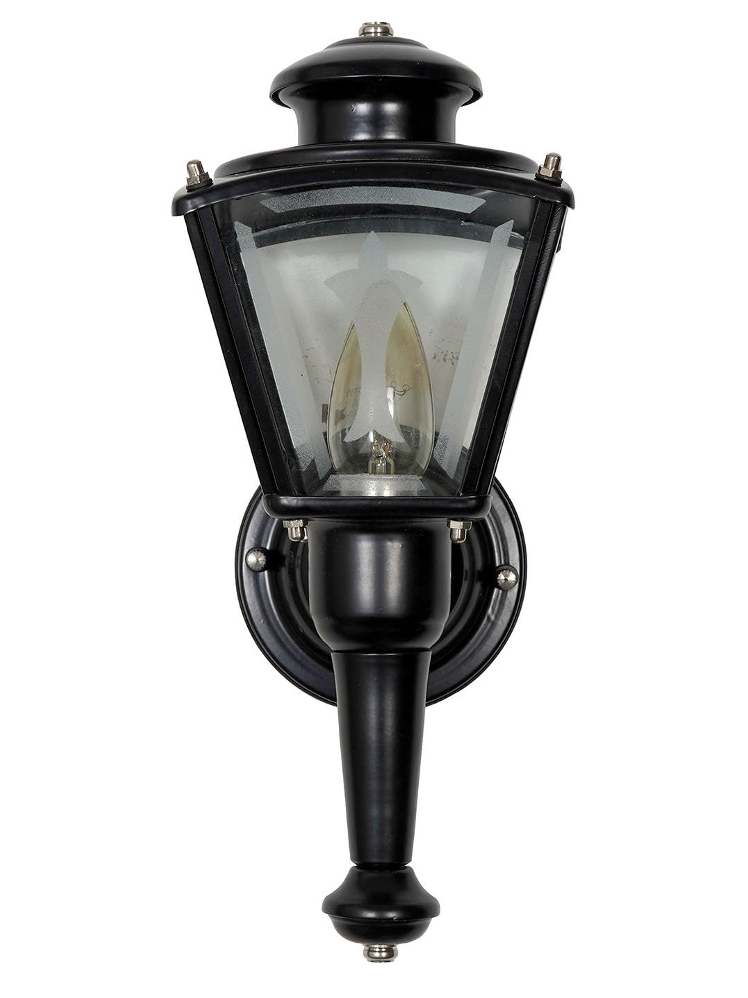 Fos Lighting Carriage Vintage Black Steel Outdoor Wall Light