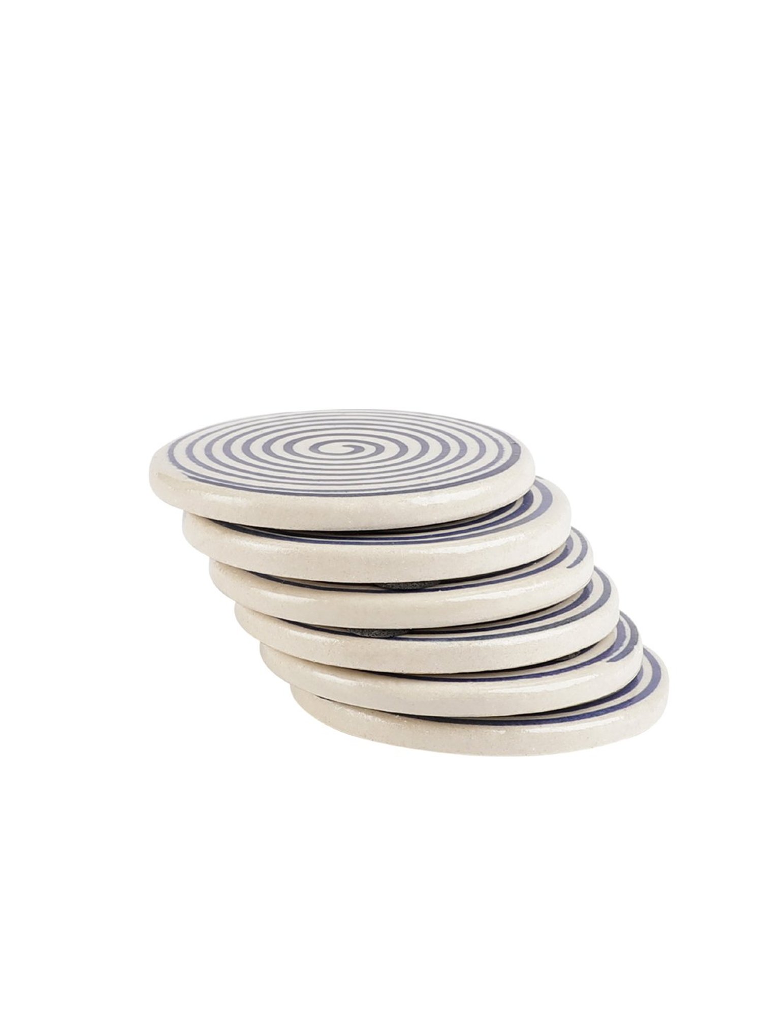 VarEesha Blue Ceramic Coasters - Set of 6