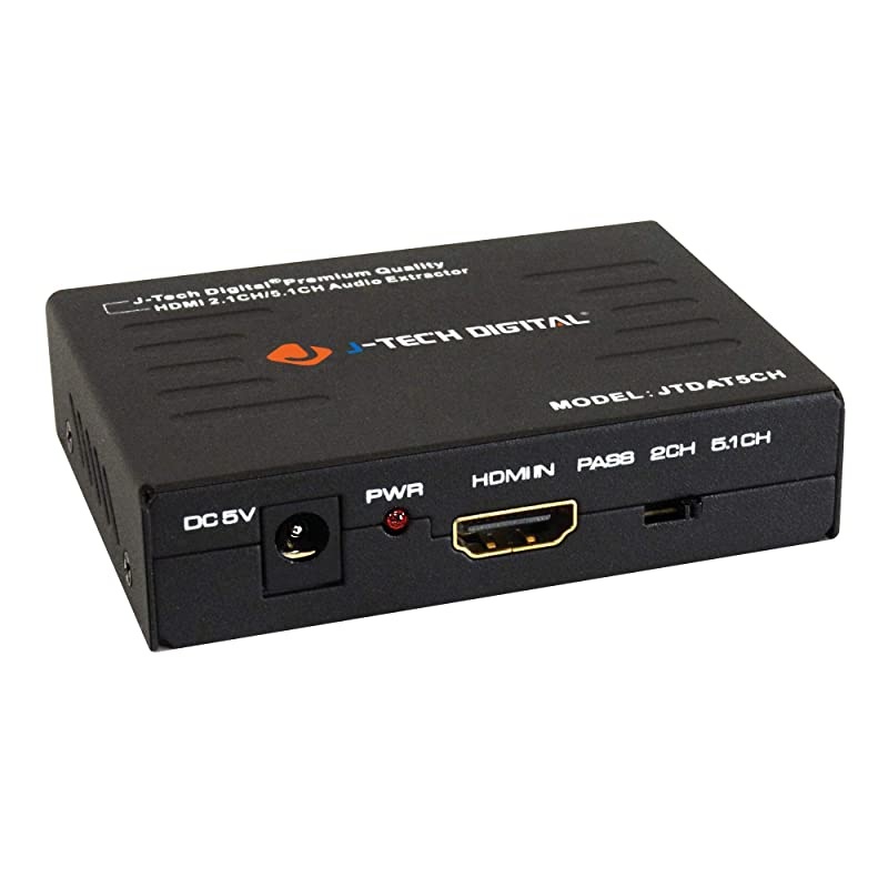 Premium Quality 1080P HDMI To HDMI + Audio SPDIF + RCA Stereo Audio Extractor Converter JTDAT5CH