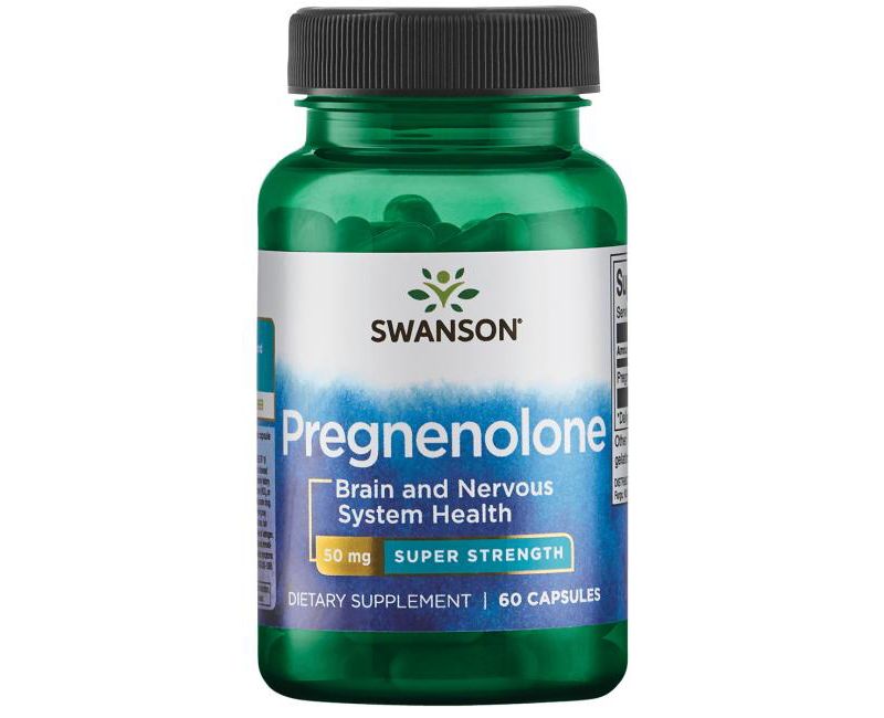 Swanson Pregnenolone - Super Strength 50 mg 60 Capsules.