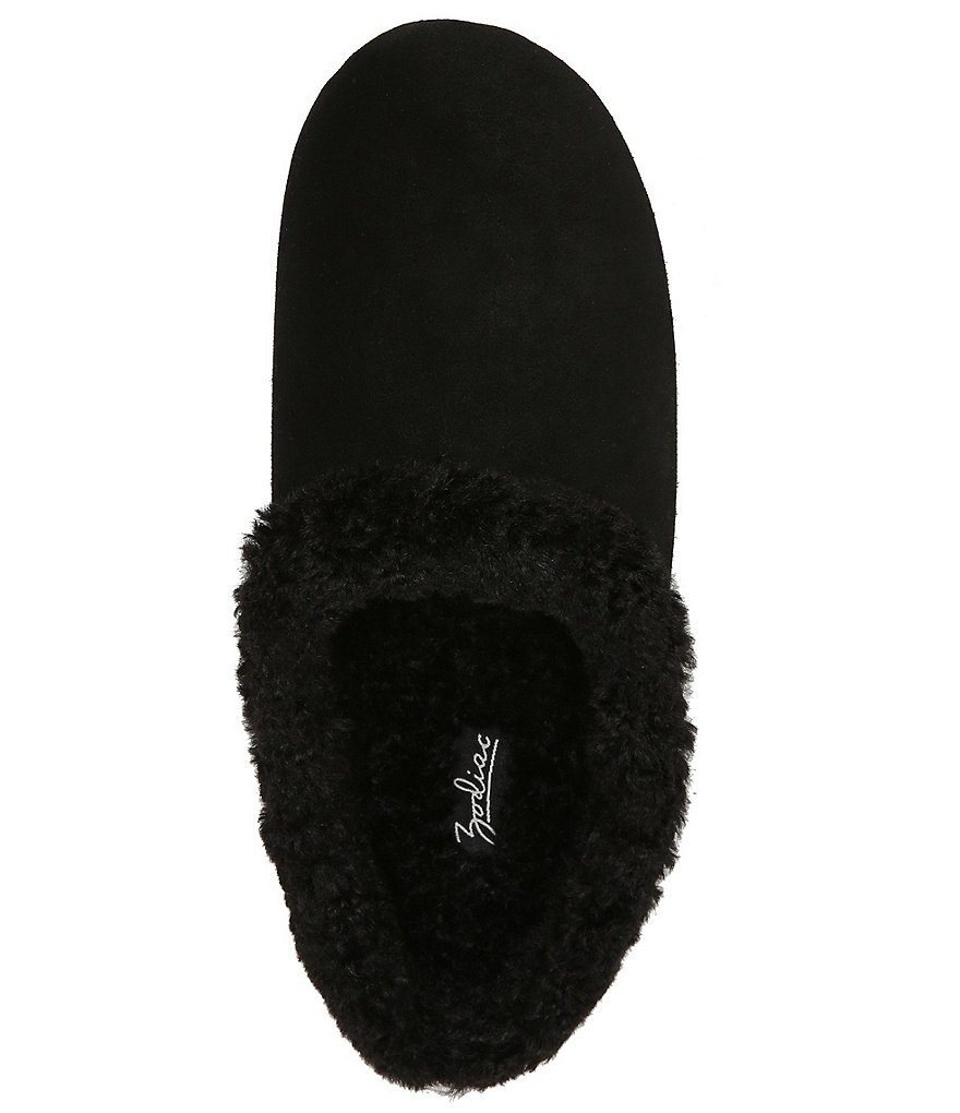 Zodiac Paloma Suede Faux Shearling Lined Slippers